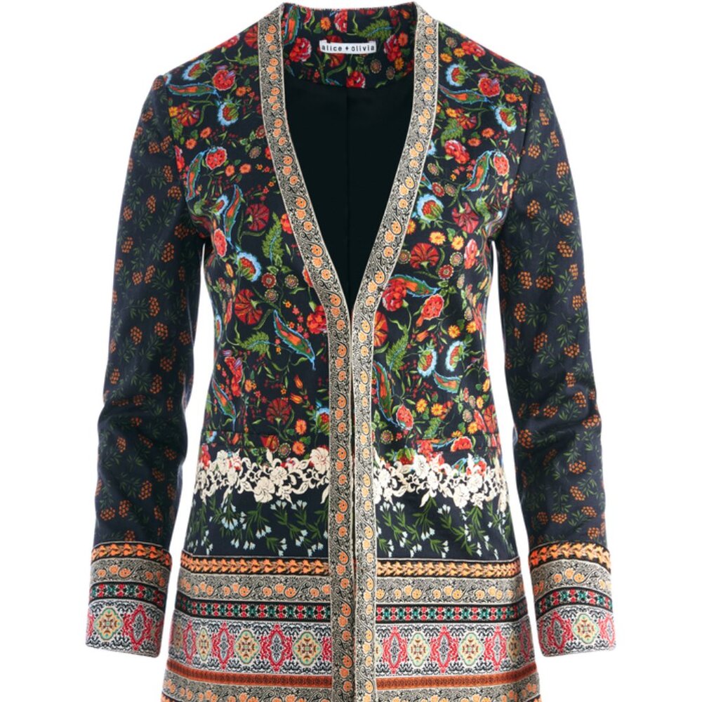 Alice + Oliva Chriselle Embroidered Blazer